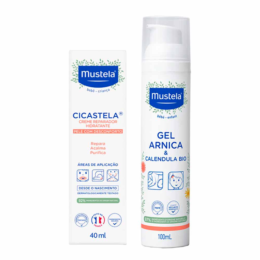 Mustela Bebê Kit - Gel Arnica e Calêndula + Creme Hidratante